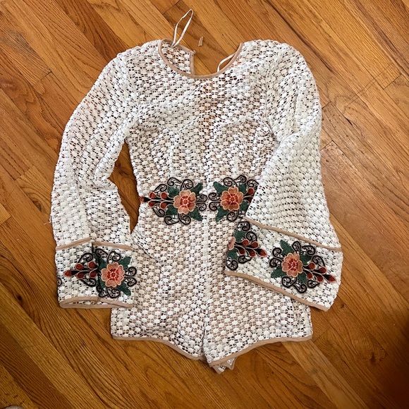 vintage deadstock crochet romper - Picture 1 of 8